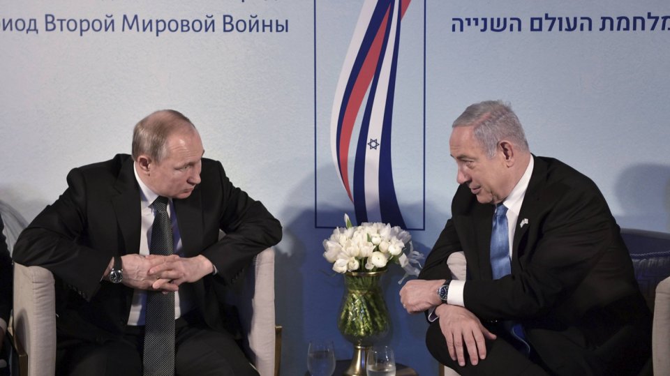 Vladimir Putin a Benjamin Netanjahu v Jeruzalému